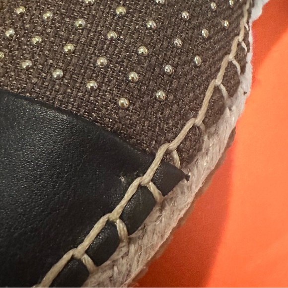 ALDO Olive Green & Black Gold Studded Espadrilles Sz 8 NWT - Picture 12 of 12